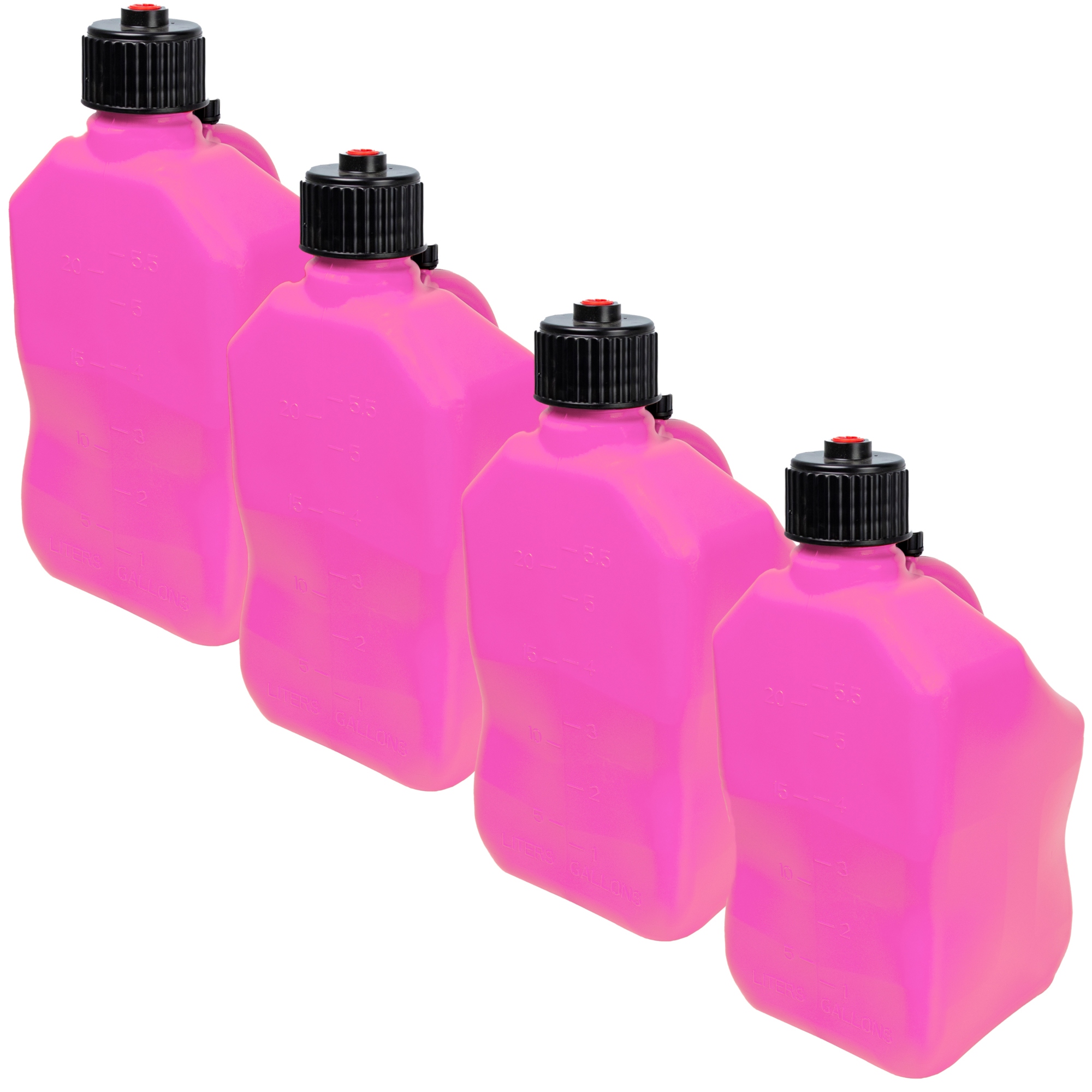 Bushman Multi-Purpose Utility Storage Jug — 5.5 Gallons, Square Shape, Pink, 4 Pack, Model# UJUG-PINK-4PK